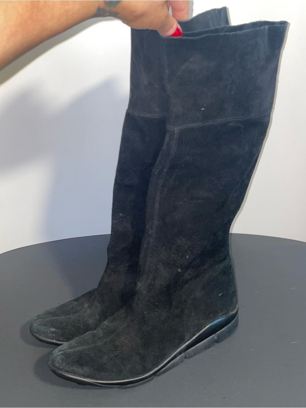 Sesto Meucci Sport Black Suede Knee Boots
